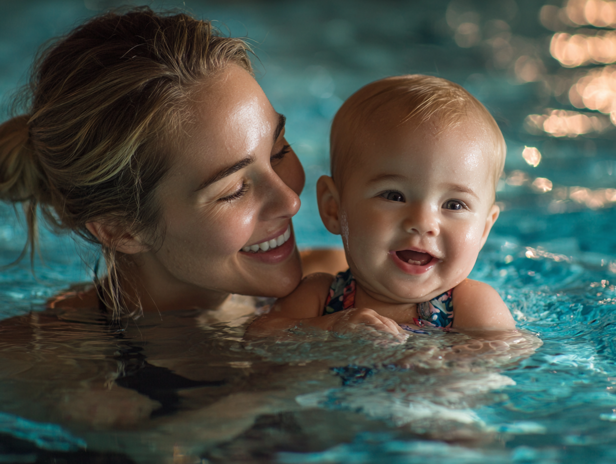 Infant safety training in pool